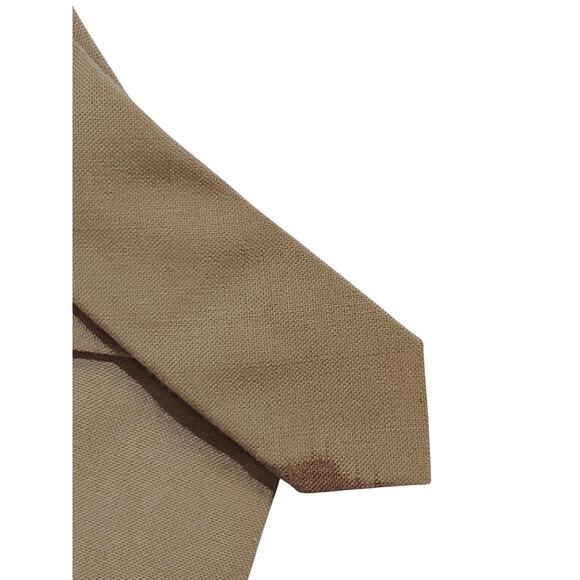 USMC Khaki Service Tie 3" Wide Vintage 1950s–1970s Wool/Dacron Military Tie - Picture 4 of 5